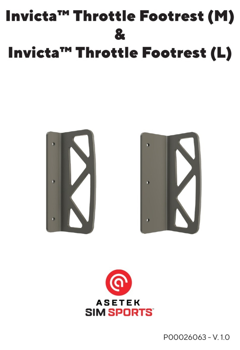 Asetek Invicta Throttle Footrest M User manual