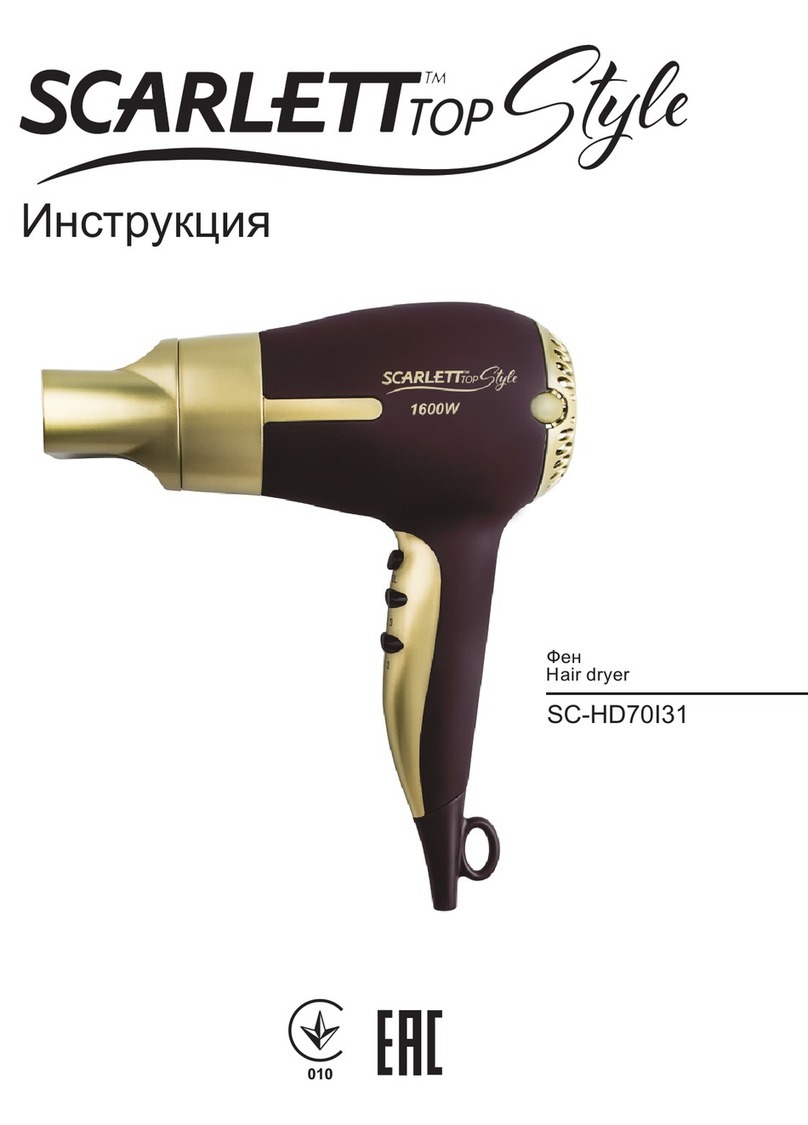 Scarlett TOP Style SC-HD70I31 instruction manual