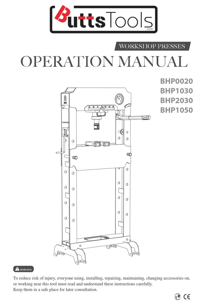 Butts Tools BHP0020 User manual