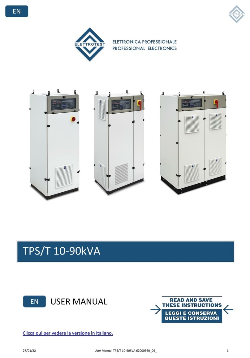 Elettrotest TPS/T 10kVA user manual