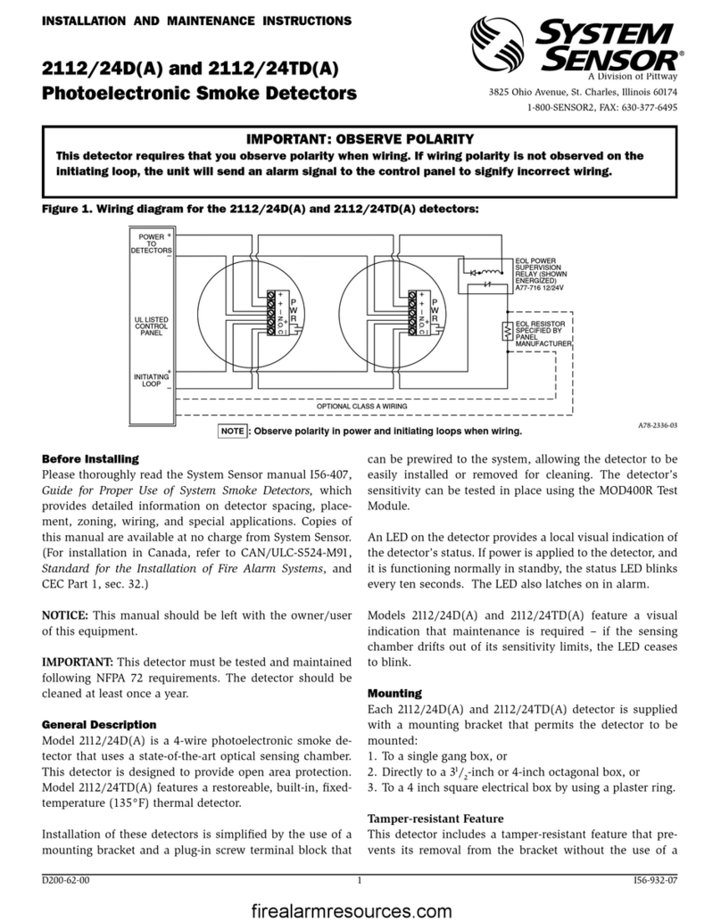 Pittway 2112/24D User manual