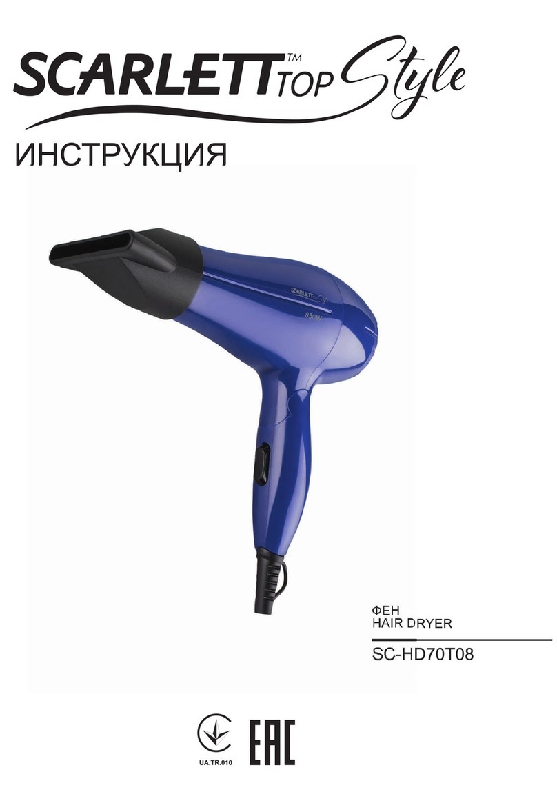 Scarlett TOP Style SC-HD70T08 User manual