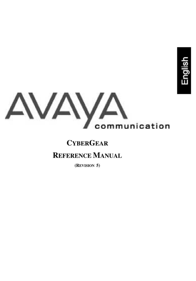 Avaya CyberGear Alchemy Series Reference manual