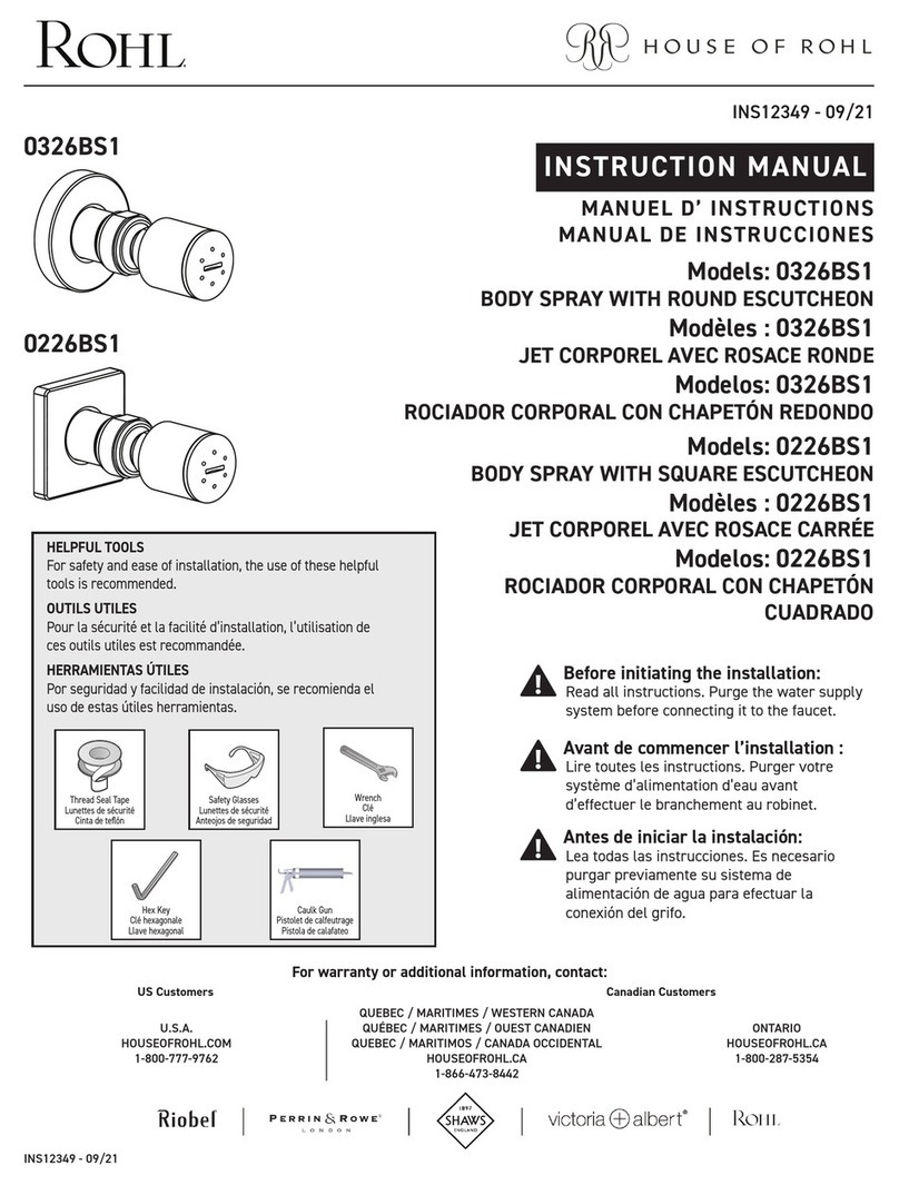 Rohl 0326BS1 User manual Rohl 0326BS1 User manual