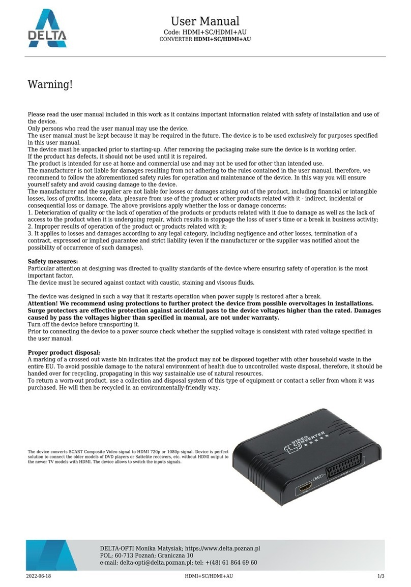 Delta-Opti HDMI+SC user manual