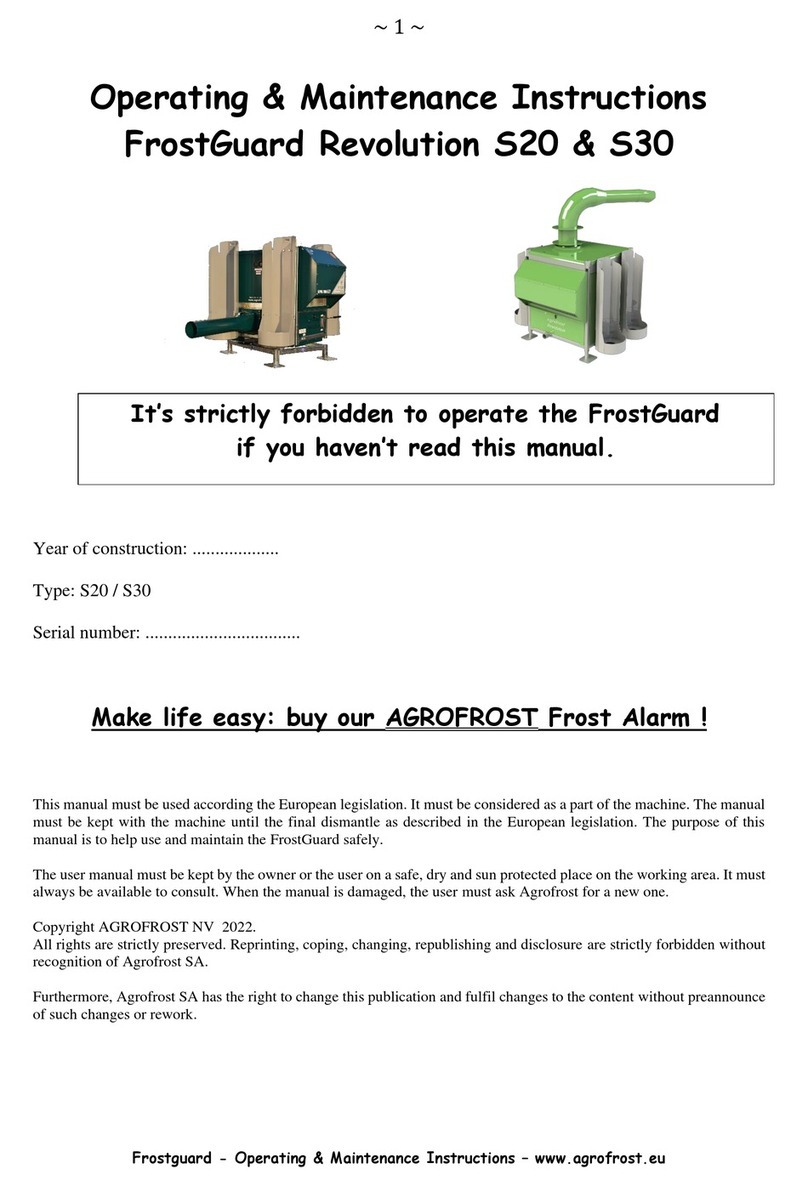 AGROFROST FrostGuard Revolution S20 Installation and operation manual