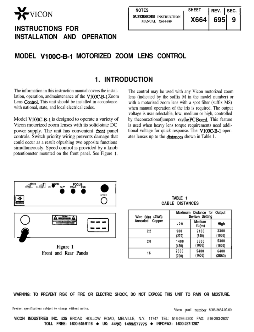 Vicon V100C-B-1 User guide