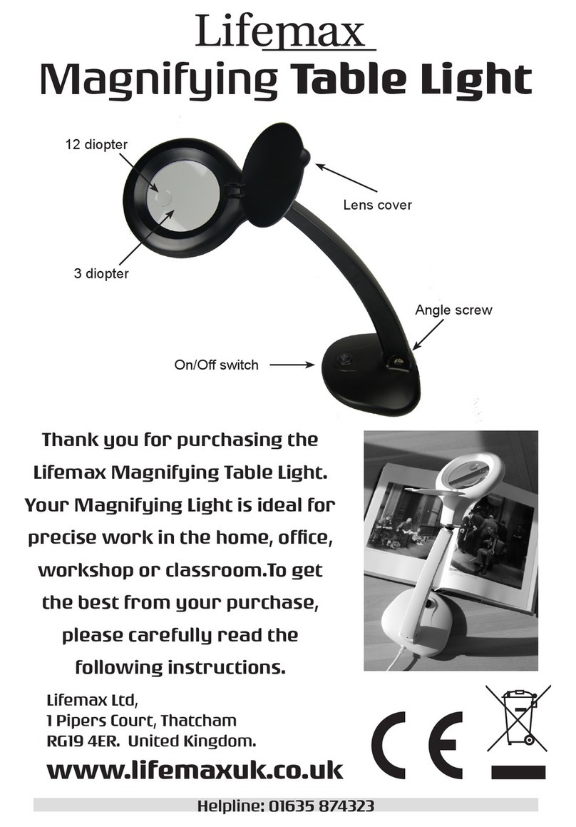 Lifemax Magnifying Table Light instructions