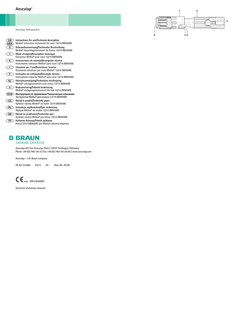 Braun Aesculap Metha User manual
