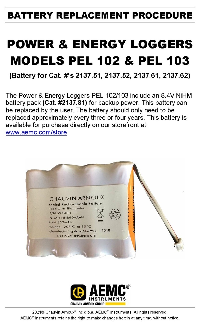 AEMC instruments PEL 102 Battery Replacement Procedure