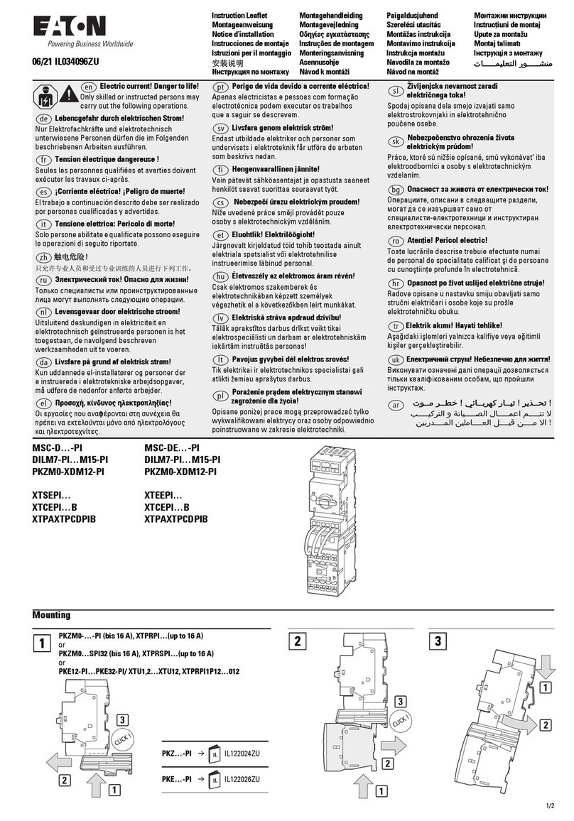 Eaton MSC-D-PI Series Instruction leaflet