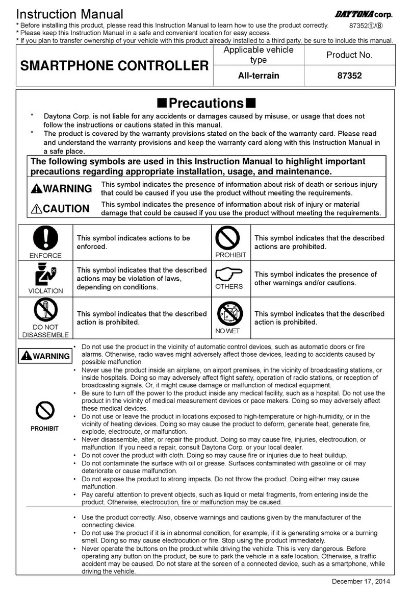 Daytona 87352 instruction manual