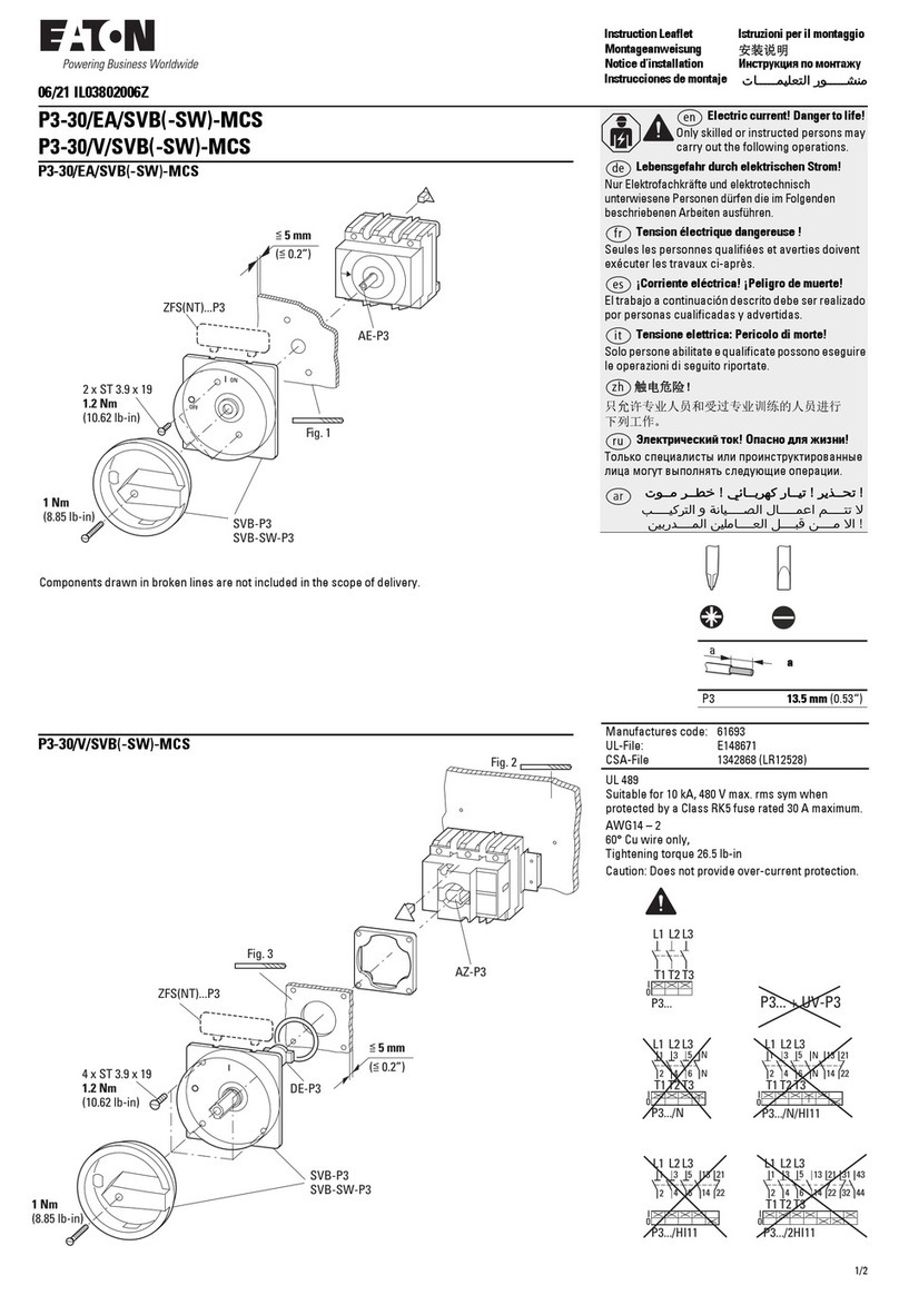 Eaton P3-30/EA/SVB-MCS Instruction leaflet