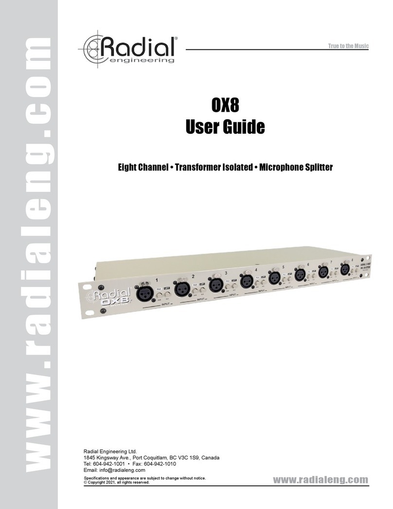 Radial Engineering OX8 User manual Radial Engineering OX8 User manual