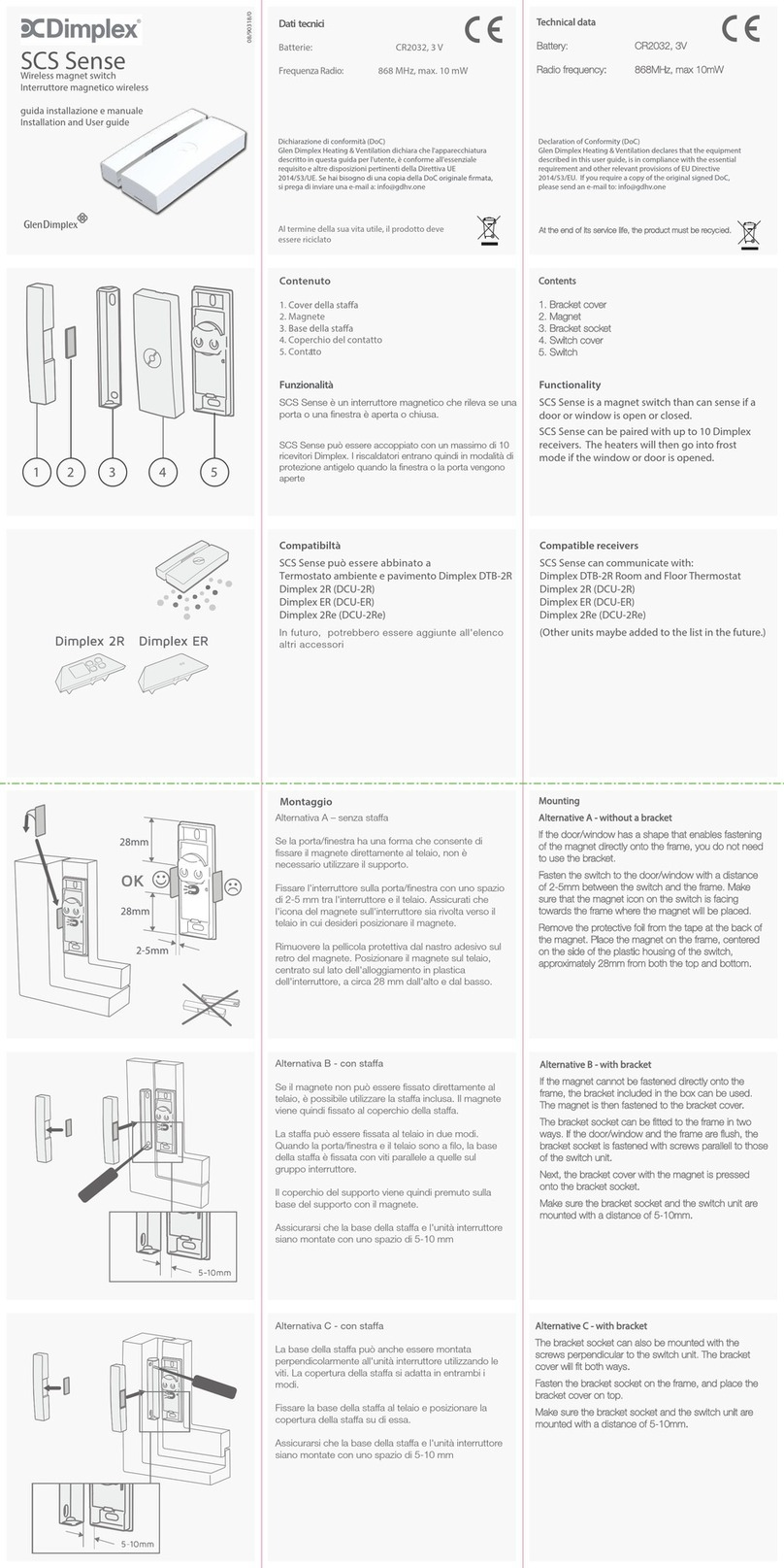 Dimplex SCS Sense Installation and user guide