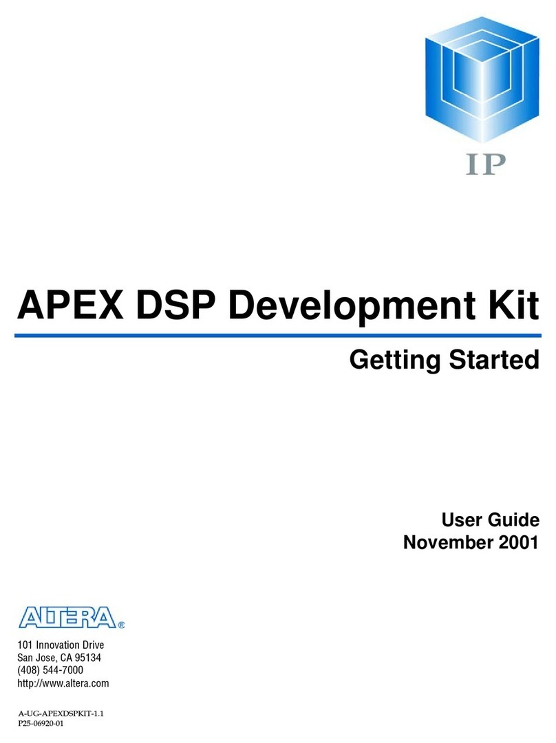Altera APEX DSP Development Kit User manual