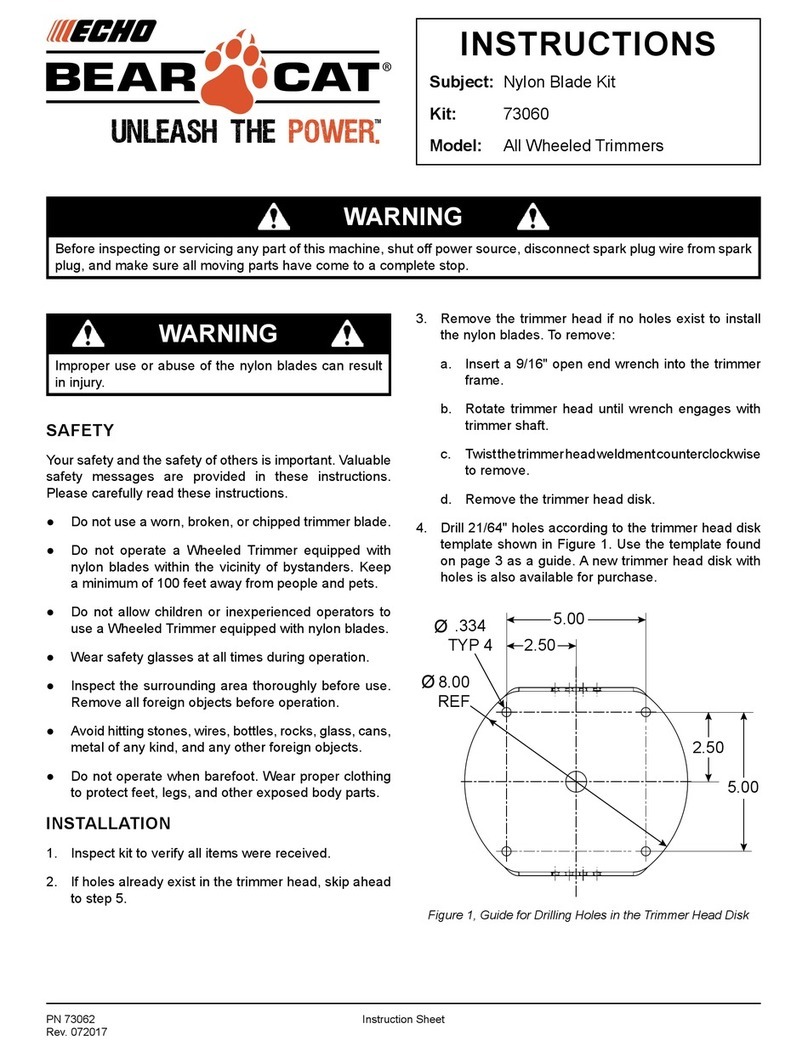 Echo BEAR CAT 73060 User manual