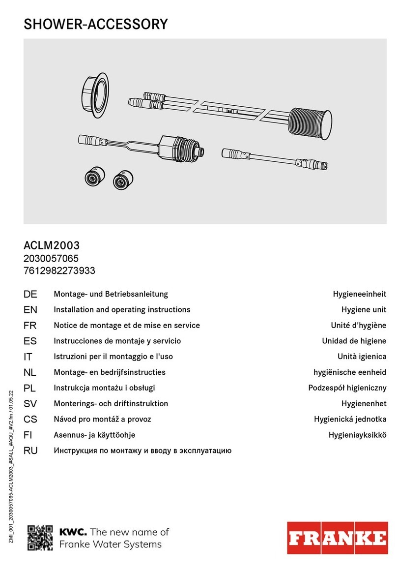 Franke ACLM2003 Installation and operating instructions Franke ACLM2003 Installation and operating instructions