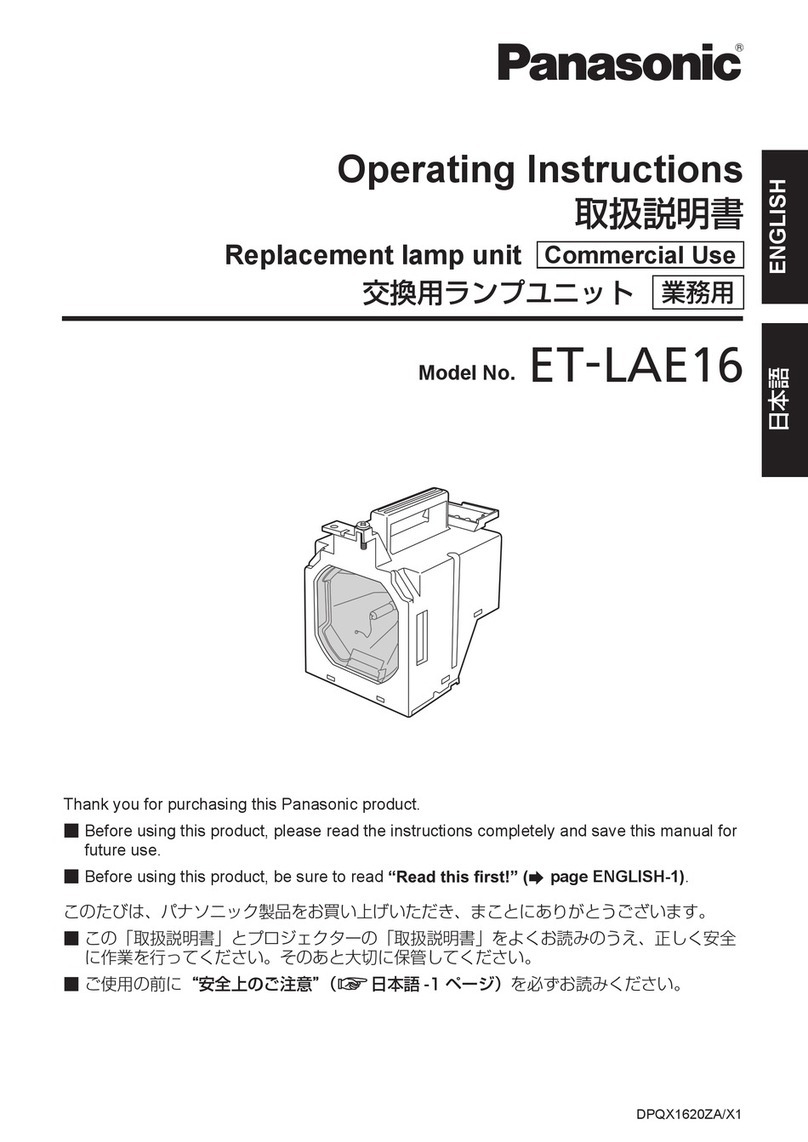 Panasonic ET-LAE16 User manual Panasonic ET-LAE16 User manual