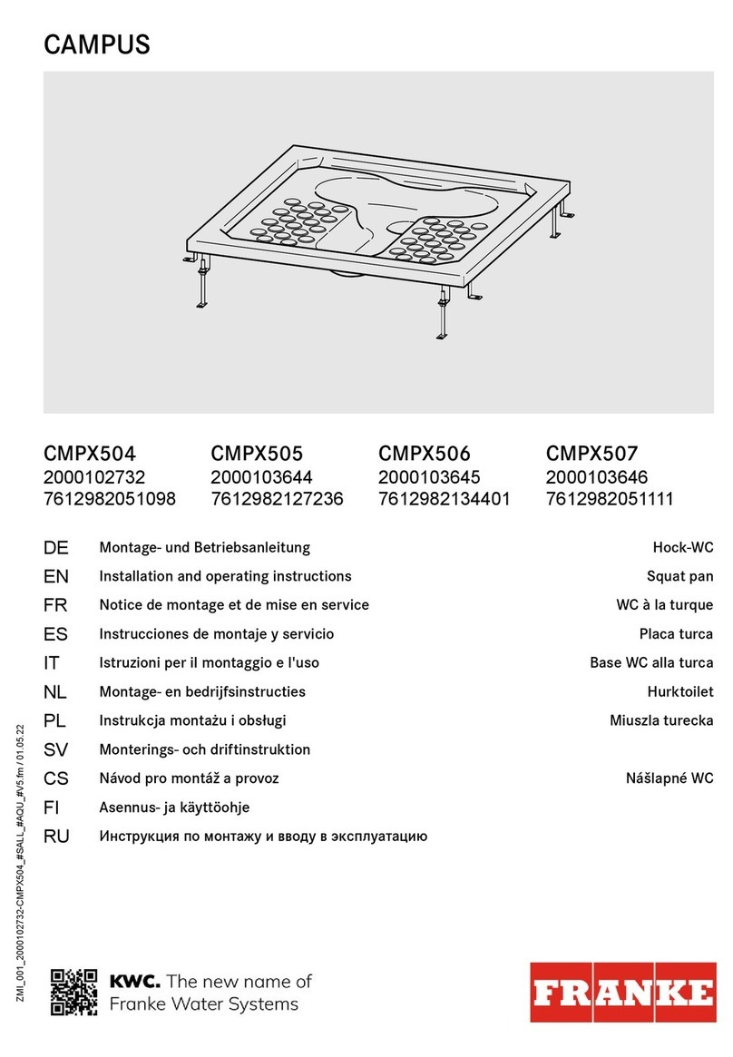 Franke CMPX504 User manual Franke CMPX504 User manual