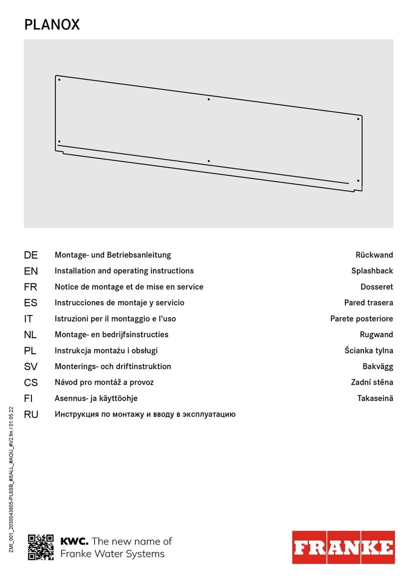 Franke PLANOX PL6SB User manual