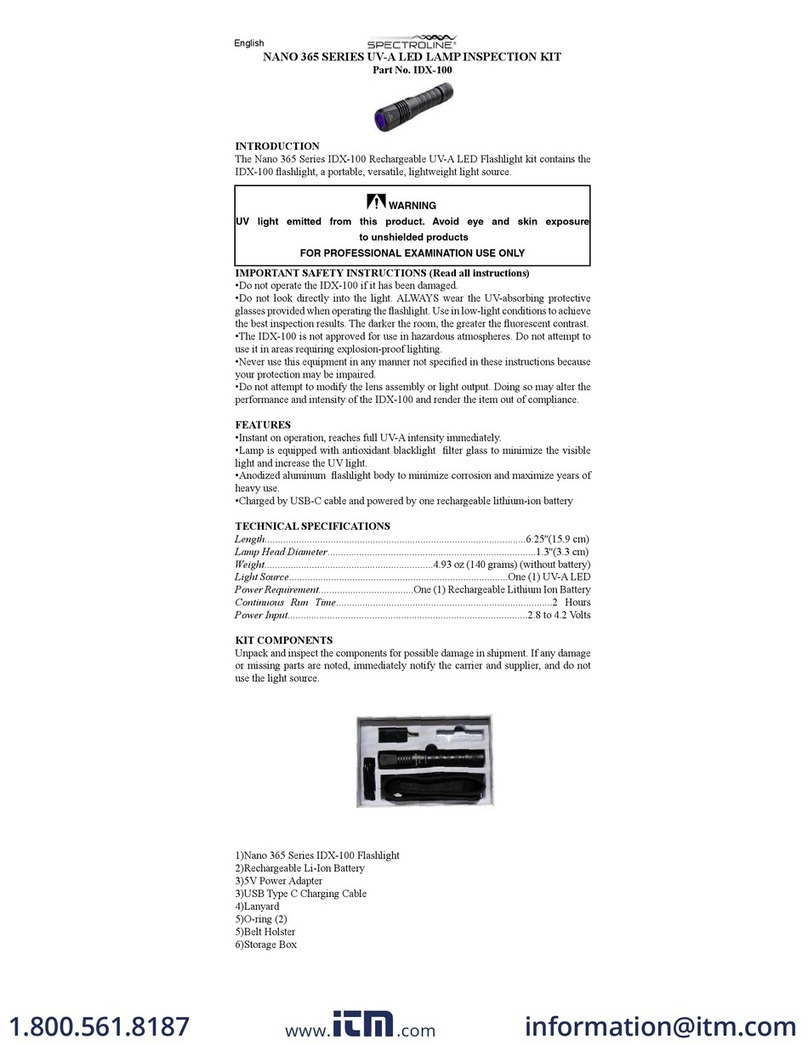 Spectroline NANO 365 Series manual