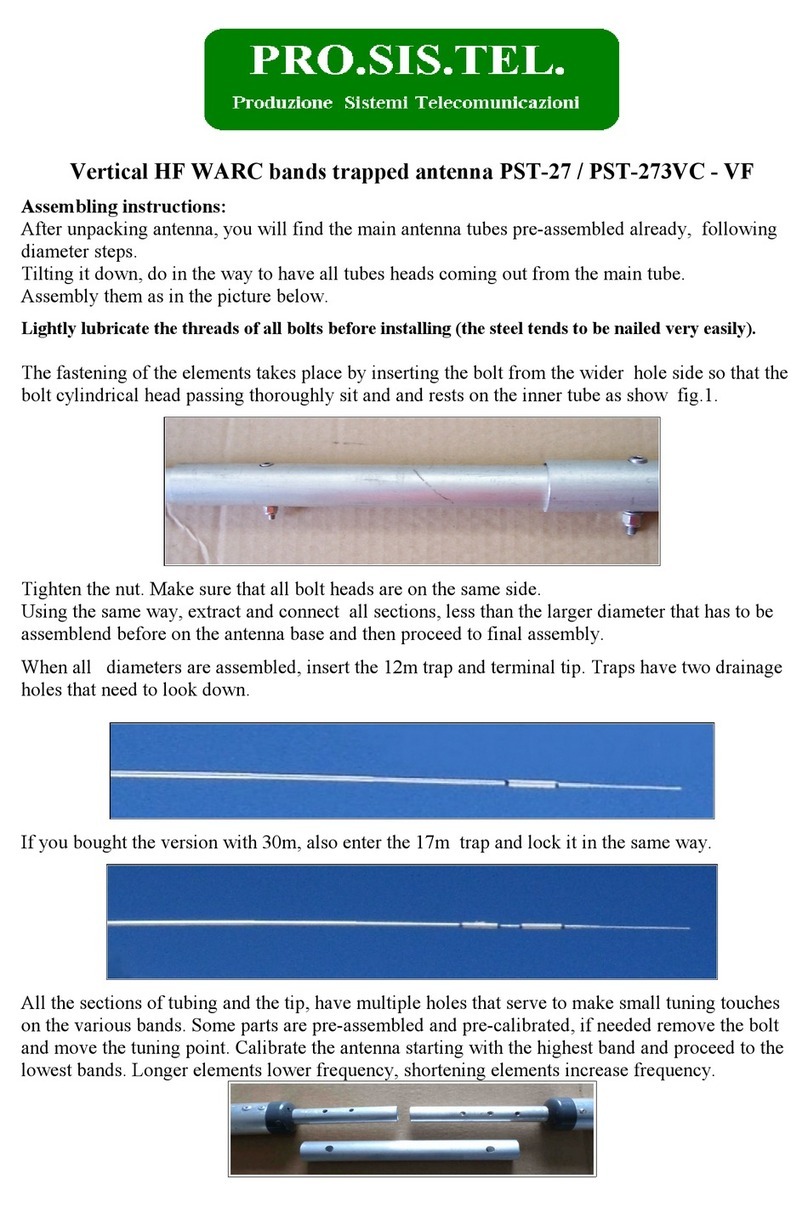 PRO.SIS.TEL. PST-27 Installation guide