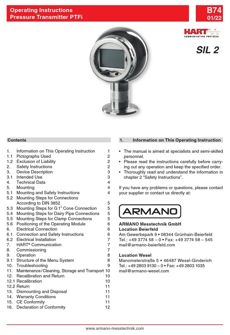 ARMANO HART B74 operating instructions