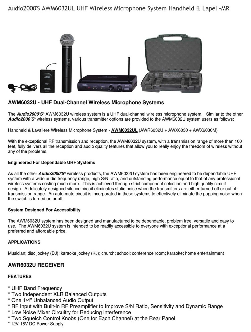 Audio2000's AWM6032UL quick start guide