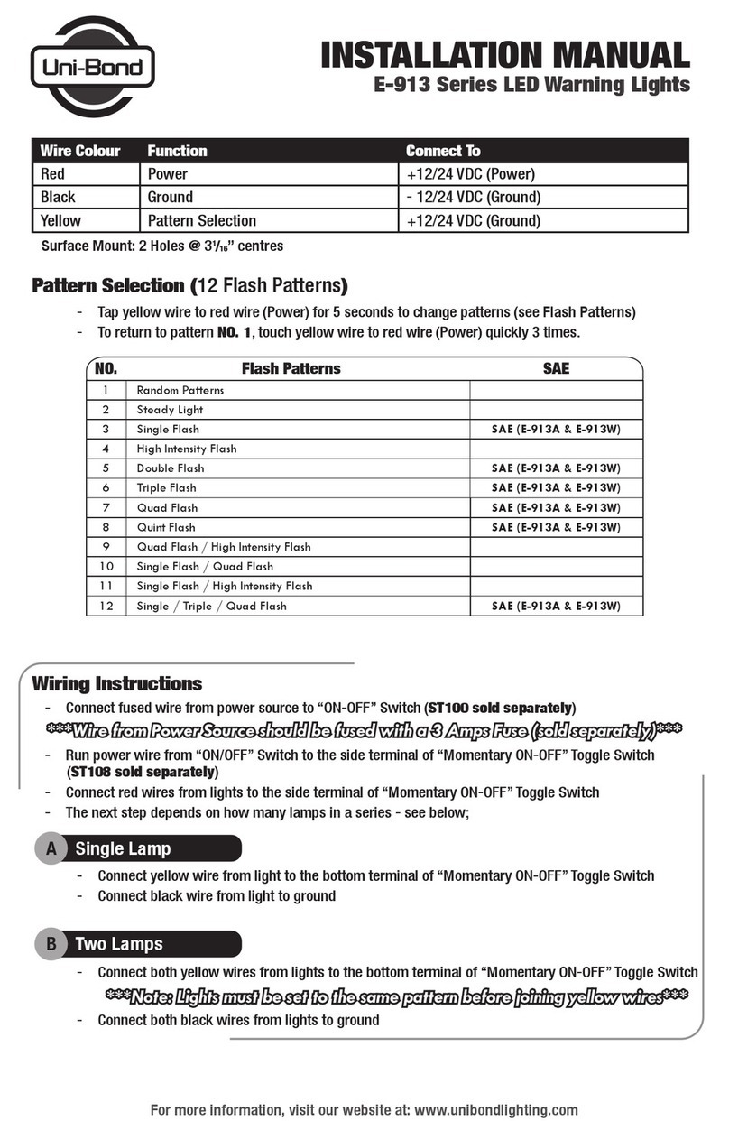 Uni-bond E-913 Series installation manual Uni-bond E-913 Series installation manual