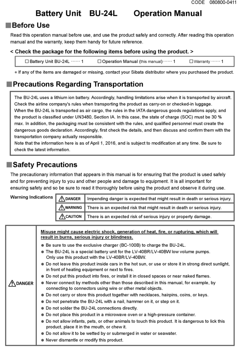 Sibata BU-24L Operation manual
