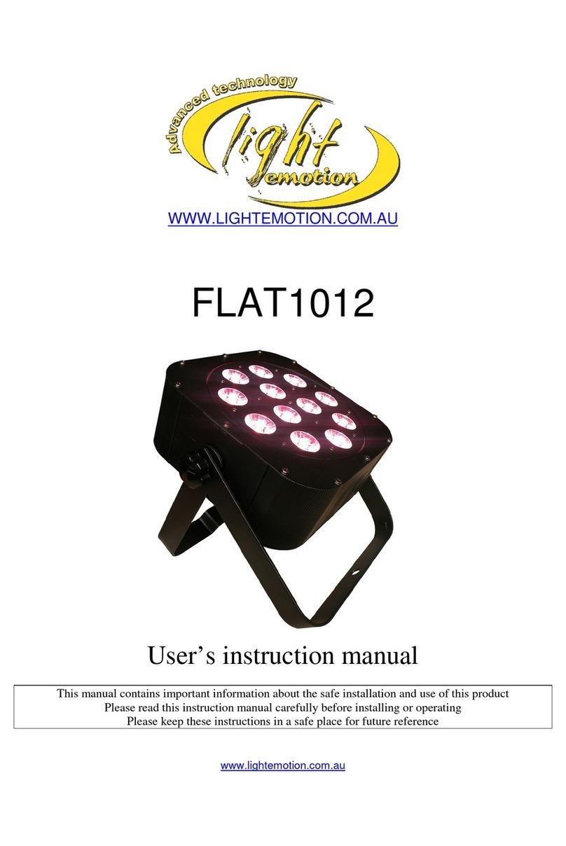 Light Emotion FLAT1012 Operator's manual