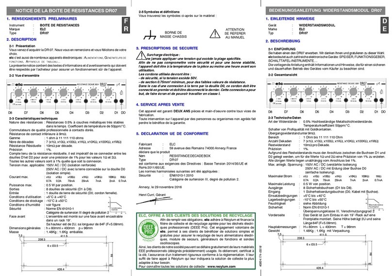 ELC DR07 manual