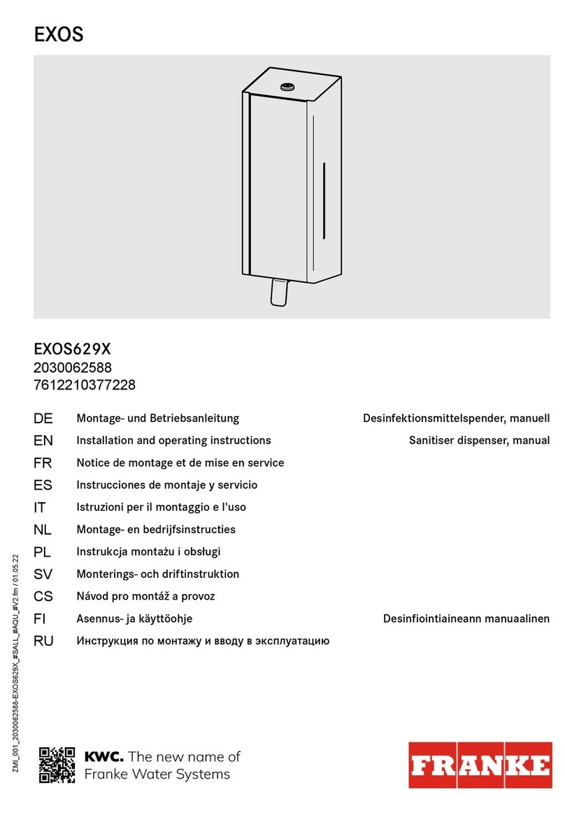 Franke EXOS629X User manual