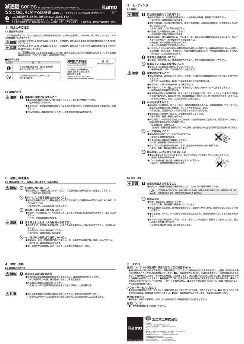KaMo Reducer Series manual