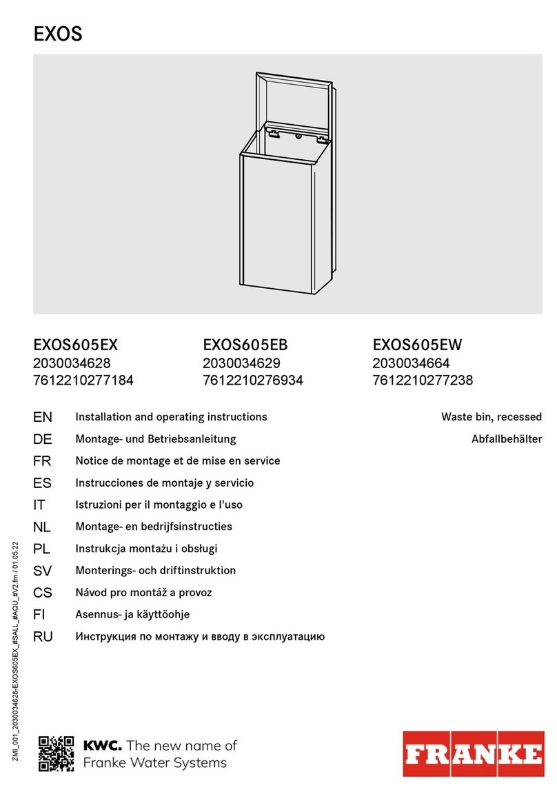 Franke EXOS605EX User manual Franke EXOS605EX User manual