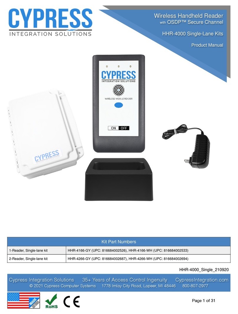Cypress HHR-4000 product manual