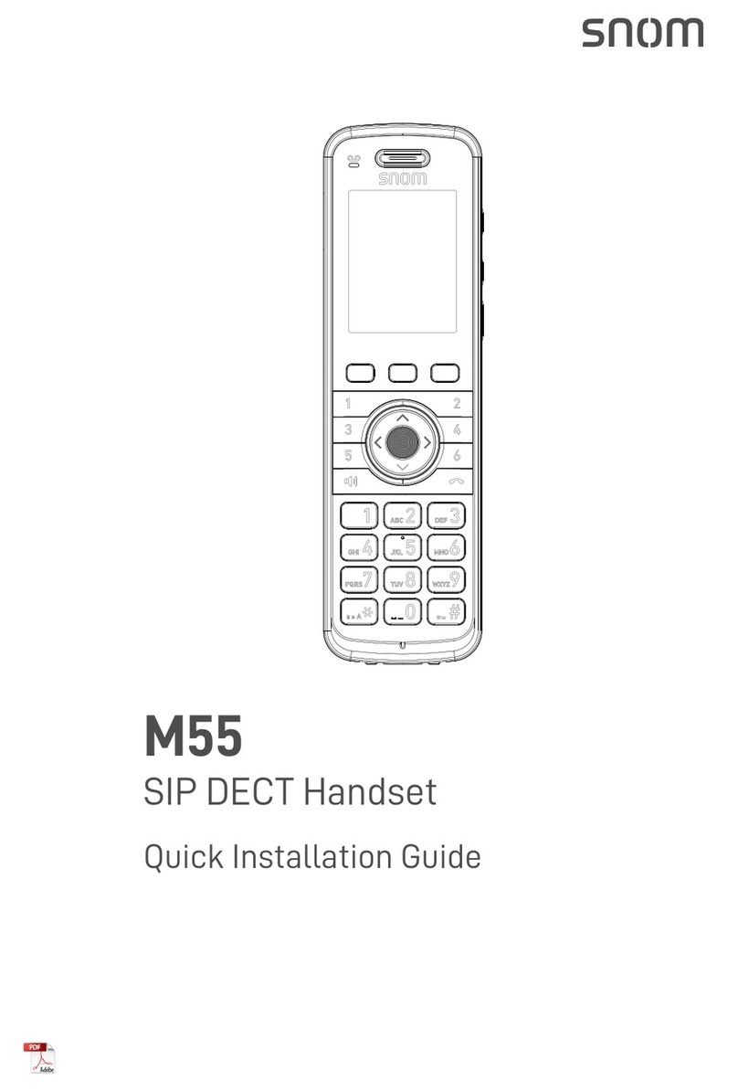 Snom M55 SIP DECT Handset Quick installation guide