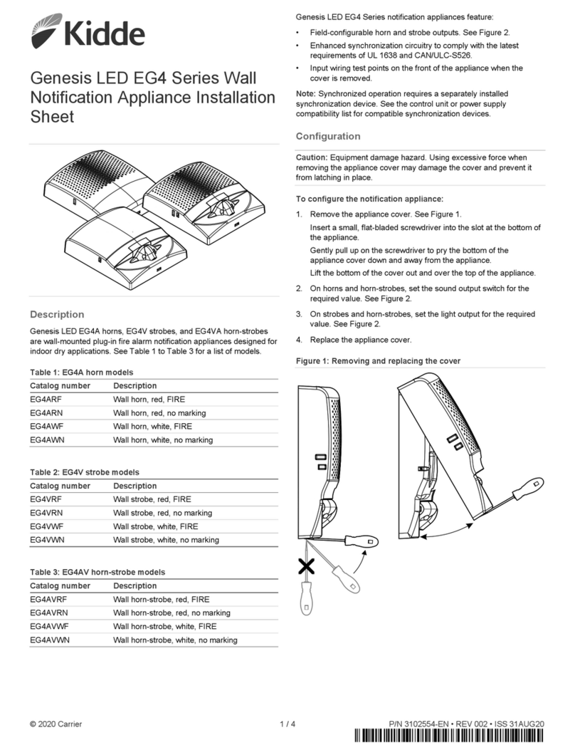 Kidde EG4 Series Assembly instructions
