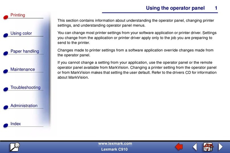 Lexmark C910 Finisher User manual