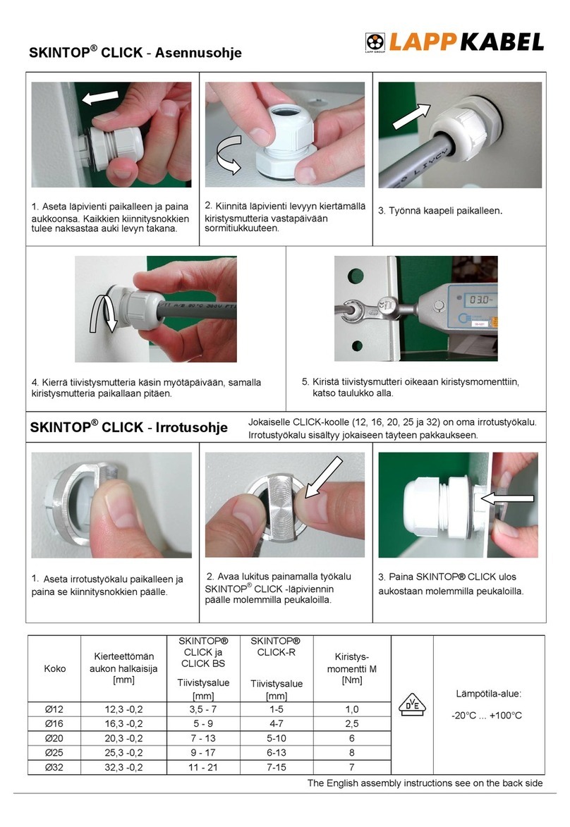 Lapp Kabel SKINTOP CLICK quick start guide