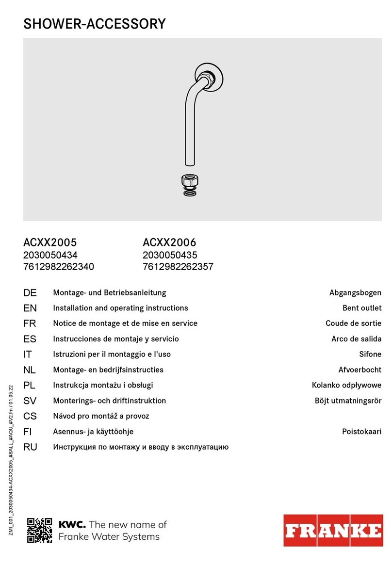 Franke ACXX2005 2030050434 User manual