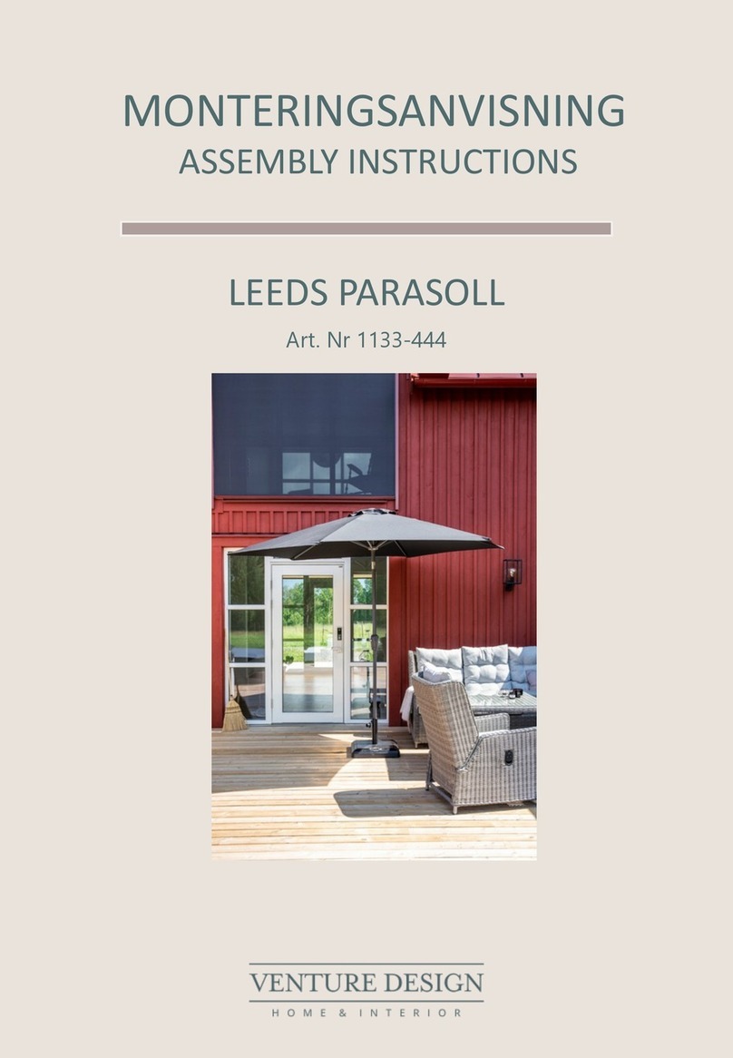 venture LEEDS PARASOLL Assembly instructions