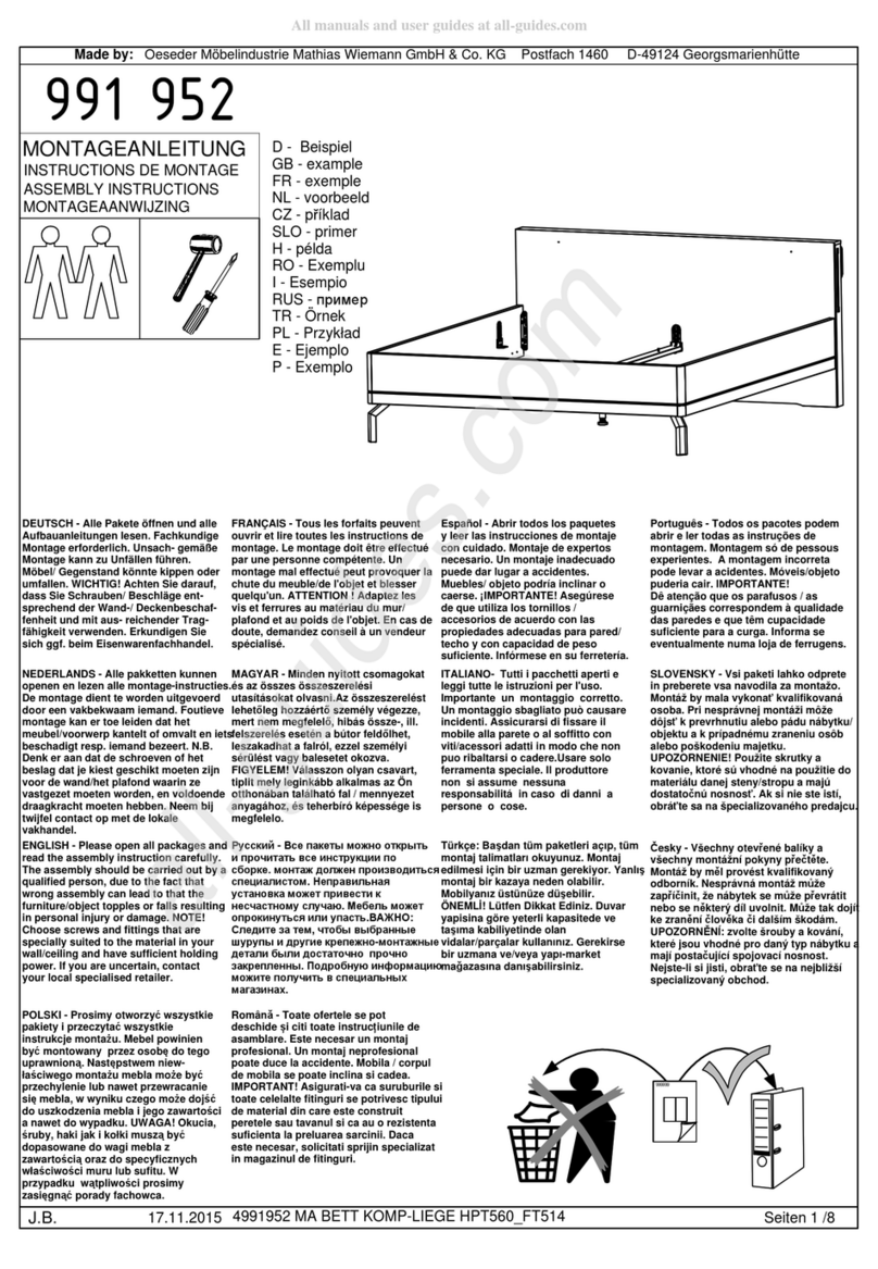 WIEMANN 991 952 manual