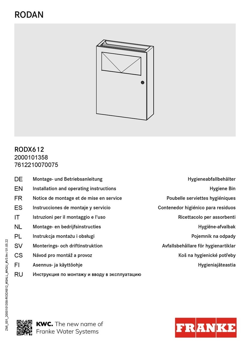 Franke RODX612 User manual