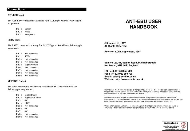 Sonifex ANT-EBU User handbook