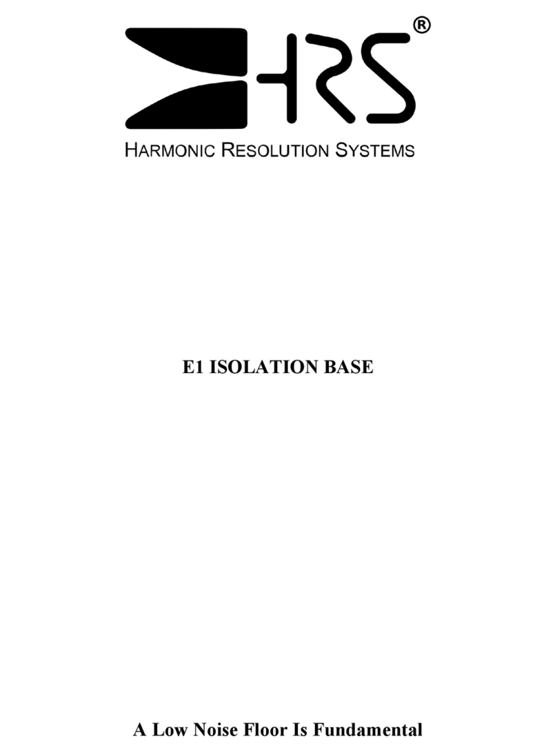HRS E1 ISOLATION BASE User manual
