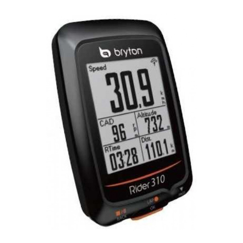 Bryton rider 310 user manual