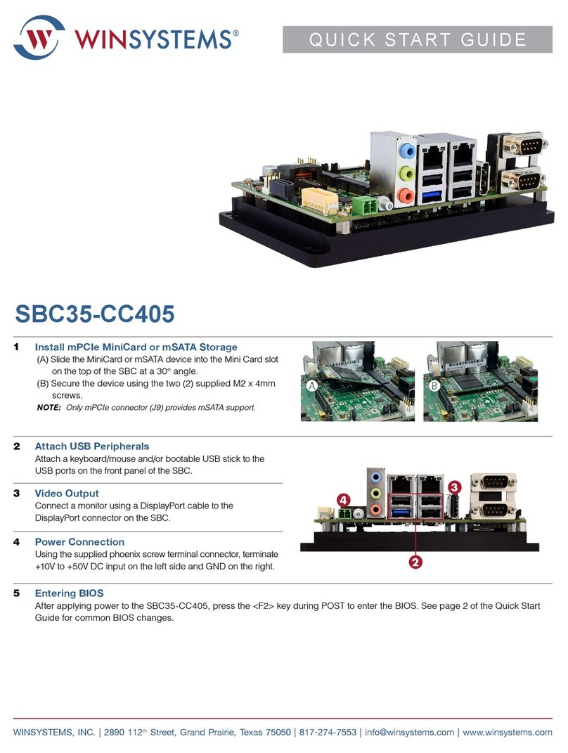 WinSystems SBC35-CC405 quick start guide