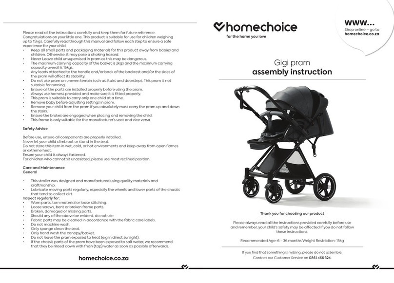 homechoice Gigi pram User manual